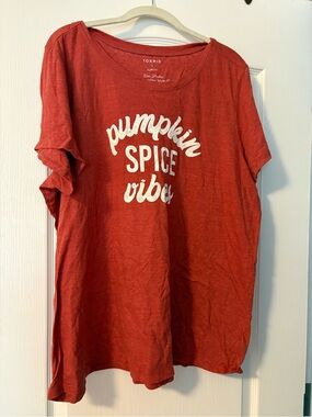 torrid Rust Red 'Pumpkin Spice Vibes' Short Sleeve Tee